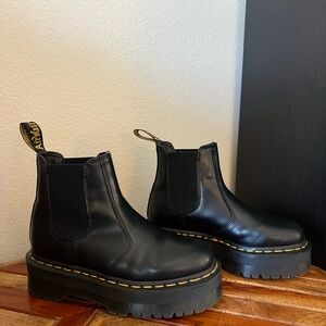 Dr. Martens Black Platform Ankle Boots